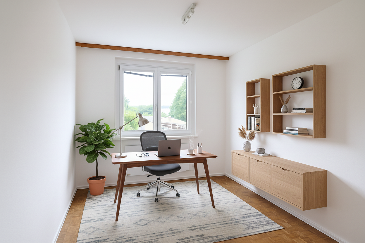 Digitally staged apartment for Austrian real estate marketing
