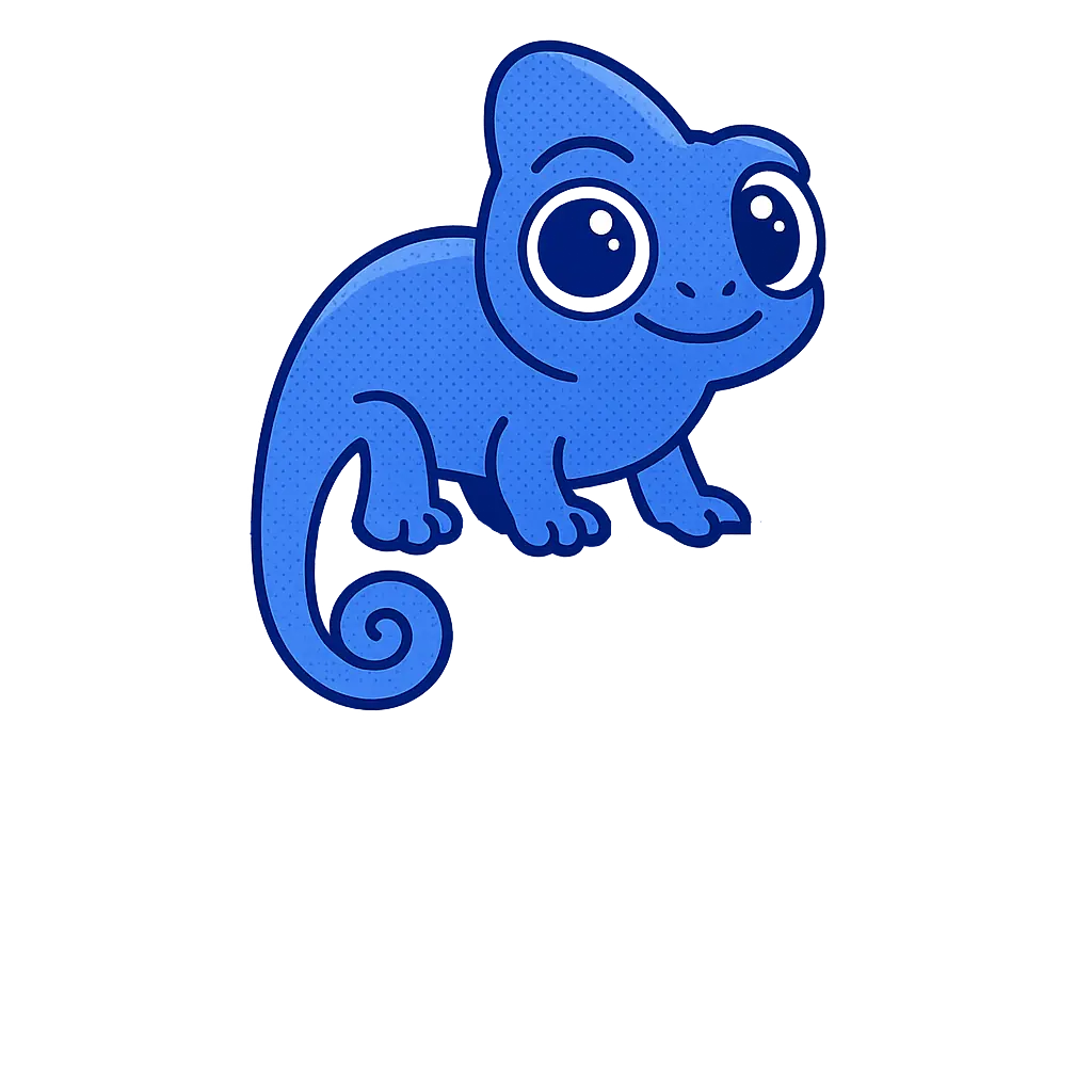 Stagedly mascot balancing on the staging preview frame